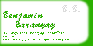 benjamin baranyay business card